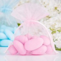 Sacchetti di organza 10 x 13 cm - rosa chiaro San Valentino