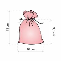 Sacchetti di organza 10 x 13 cm - rosa San Valentino