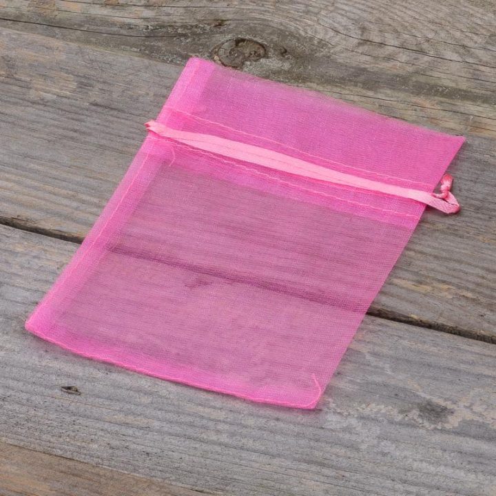 Sacchetti di organza 10 x 13 cm - rosa Baby Shower