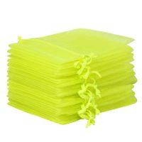 Sacchetti di organza 11 x 14 cm - neon verde Sacchetti verdi