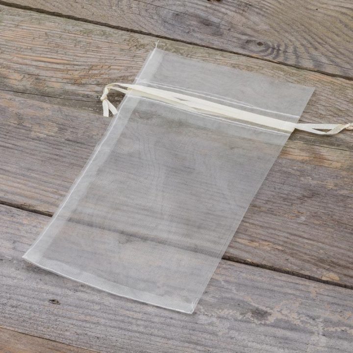 Sacchetti di organza 11 x 20 cm - avorio Lavanda e fragranze essiccate