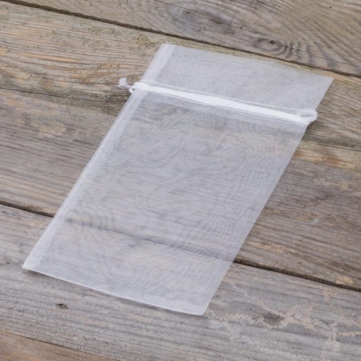 Sacchetti di organza 11 x 20 cm - bianco Sacchetti bianchi