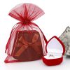 Sacchetti di organza 12 x 15 cm - bordeaux Sacchetti piccoli 12x15 cm