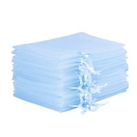 Sacchetti di organza 12 x 15 cm - celeste Per bambini