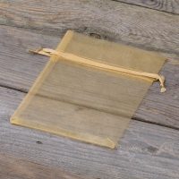 Sacchetti di organza 12 x 15 cm - oro Battesimo