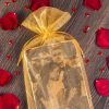 Sacchetti di organza 12 x 15 cm - oro Sacchetti medi