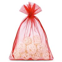 Sacchetti di organza 12 x 15 cm - rosso Sacchetti piccoli 12x15 cm