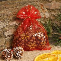 Sacchetti di organza 12 x 15 cm - Natale Sacchetti di organza