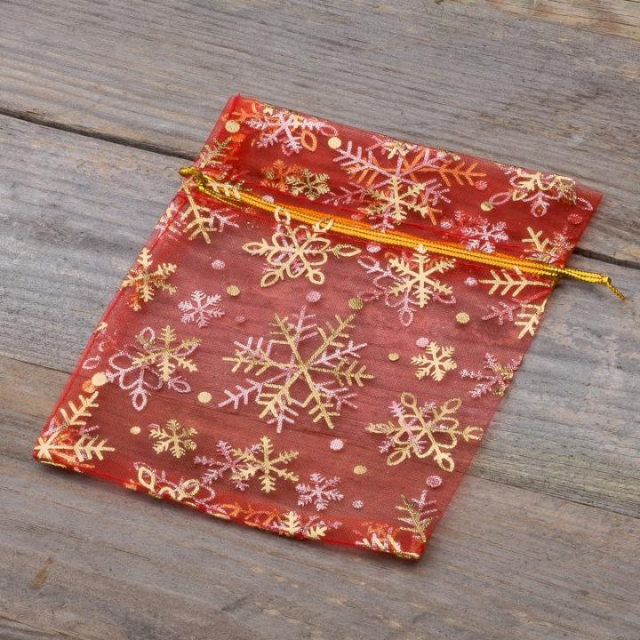 Sacchetti di organza 12 x 15 cm - Natale Applicazione