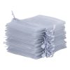 Sacchetti di organza 13 x 18 cm - argento Battesimo