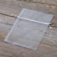 Sacchetti di organza 13 x 18 cm - argento Sacchetto di Natale