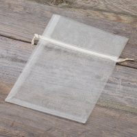 Sacchetti di organza 13 x 18 cm - avorio Battesimo