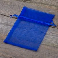 Sacchetti di organza 13 x 18 cm - blu Sacchetto di Natale