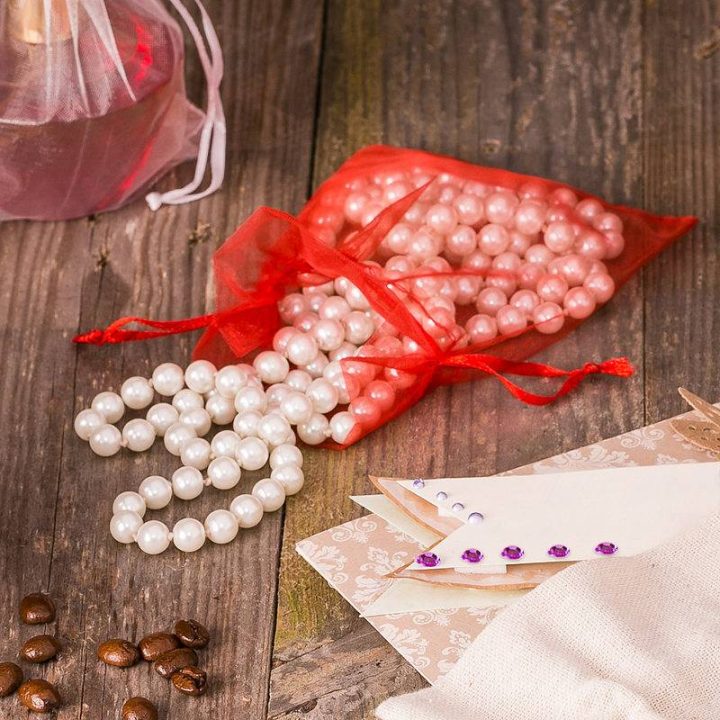 Sacchetti di organza 13 x 18 cm - rosso San Valentino