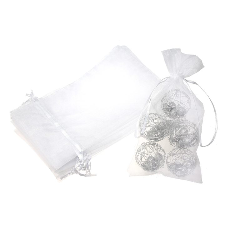 Sacchetti di organza 13 x 27 cm - bianco Sacchetti medi