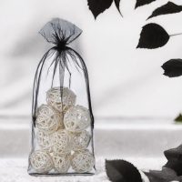 Sacchetti di organza 13 x 27 cm - nero Sacchetti neri