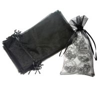 Sacchetti di organza 13 x 27 cm - nero Sacchetti di organza