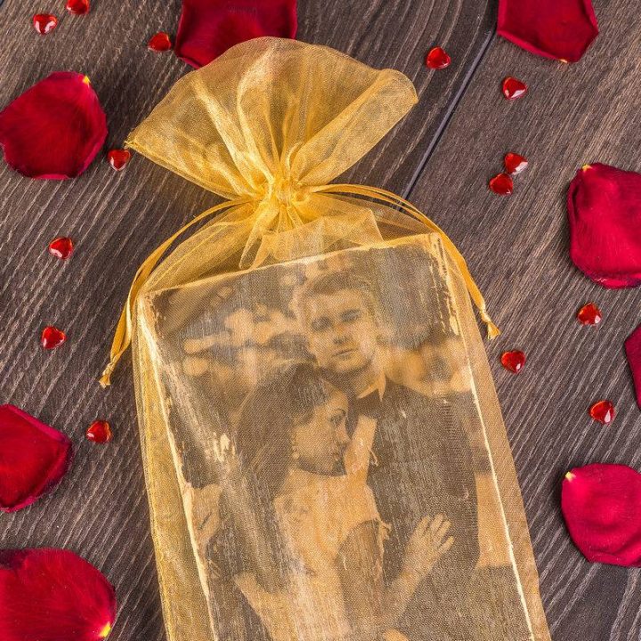 Sacchetti di organza 13 x 27 cm - oro Sacchetti per frutta