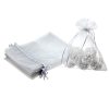 Sacchetti di organza 15 x 20 cm - argento Baby Shower