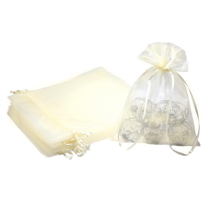 Sacchetti di organza 15 x 20 cm - avorio Saponette