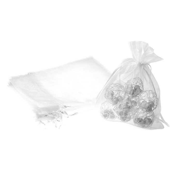 Sacchetti di organza 15 x 20 cm - bianco Sacchetti con chiusura rapida e semplice