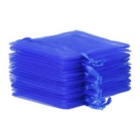 Sacchetti di organza 15 x 20 cm - blu Pasqua