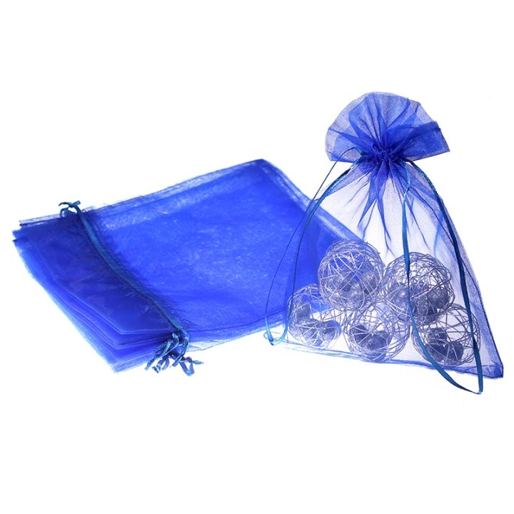 Sacchetti di organza 15 x 20 cm - blu Sacchetti di organza