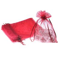 Sacchetti di organza 15 x 20 cm - bordeaux Sacchetti di organza