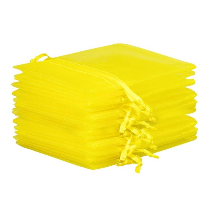 Sacchetti di organza 15 x 20 cm - giallo San Valentino