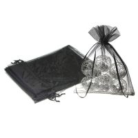 Sacchetti di organza 15 x 20 cm - nero Candele