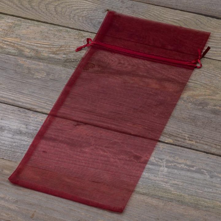 Sacchetti di organza 15 x 33 cm - bordeaux San Valentino