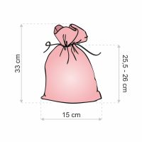 Sacchetti di organza 15 x 33 cm - rosa Pasqua