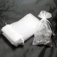 Sacchetti di organza 16 x 37 cm - bianco Sacchetti medi