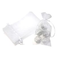 Sacchetti di organza 16 x 37 cm - bianco Sacchetti di organza