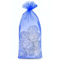 Sacchetti di organza 16 x 37 cm - blu Sacchetti blu