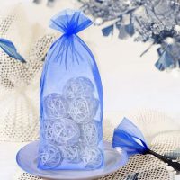 Sacchetti di organza 16 x 37 cm - blu Sacchetti medi 16x37 cm