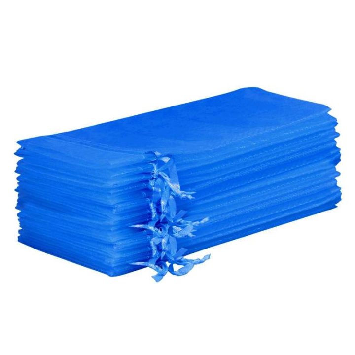 Sacchetti di organza 16 x 37 cm - blu Decorazione di interni