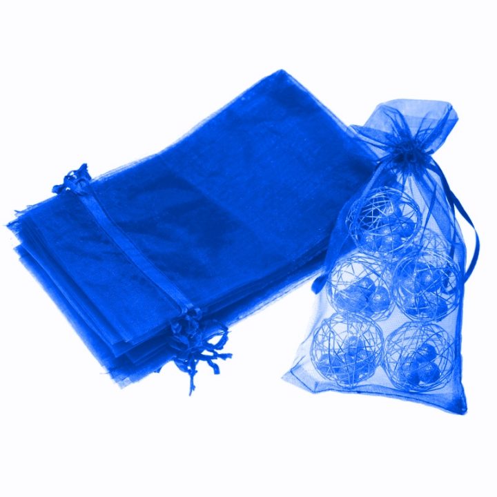 Sacchetti di organza 16 x 37 cm - blu Sacchetti di organza