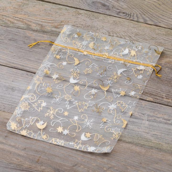 Sacchetti di organza 18 x 24 cm - Natale / 8 Cosmetici