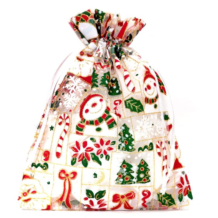 Sacchetti di organza 18 x 24 cm - Natale / 5 Applicazione