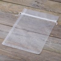 Sacchetti di organza 20 x 27 cm - bianco Sacchetti di organza