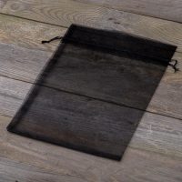 Sacchetti di organza 26 x 35 cm - nero Sacchetti neri