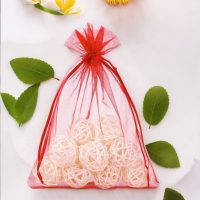 Sacchetti di organza 30 x 40 cm - rosso Saco grandi 30x40 cm