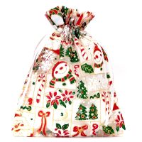 Sacchetti di organza 30 x 40 cm - Natale Applicazione
