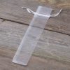 Sacchetti di organza 3,5 x 19 cm - bianco Battesimo