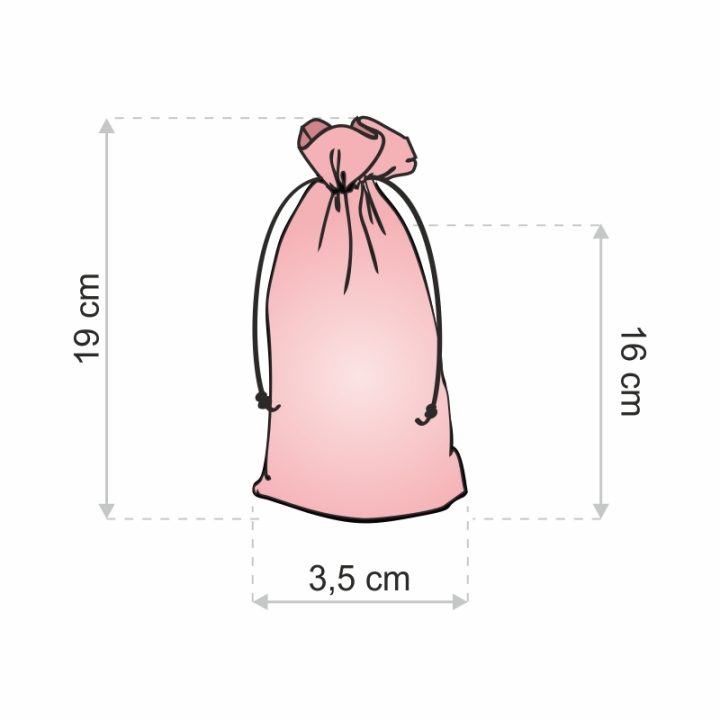 Sacchetti di organza 3,5 x 19 cm - bianco Sacchetti di organza