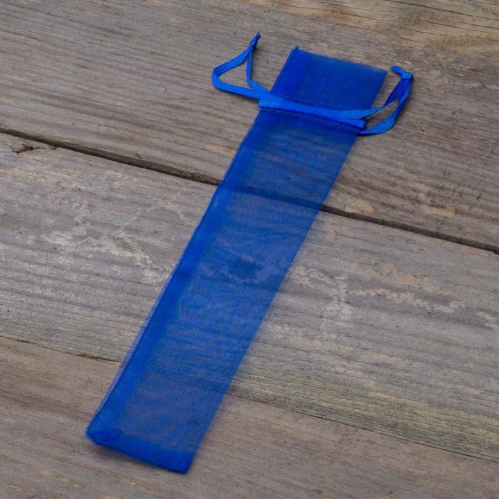 Sacchetti di organza 3,5 x 19 cm - blu Pasqua