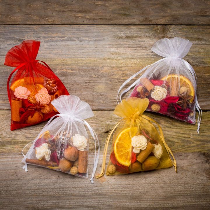 Sacchetti di organza 3,5 x 19 cm - mix di colore Kits