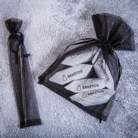 Sacchetti di organza 3,5 x 19 cm - nero Addio al nubilato e al celibato