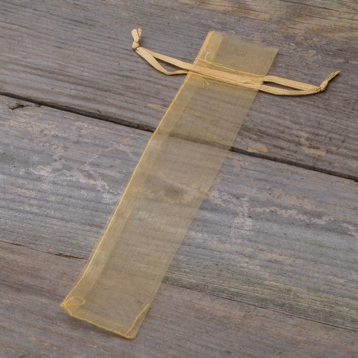 Sacchetti di organza 3,5 x 19 cm - oro San Valentino